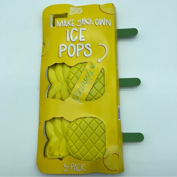 Cool Gear Make Your Own Ice Pops Pineapple Yellow Green New - Picture 4 of 6